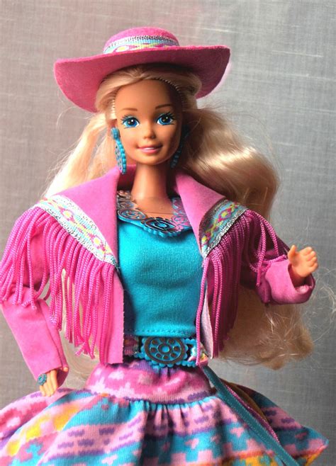 1993 <b>Barbie</b> <b>Cowgirl</b> Western Stampin' Tara Lynn in the Original Box Condition: Used “Pre-owned, UNUSED, This <b>Barbie</b> Doll has never been out of the box, but the box does have a small ”. . Cowgirl barbie